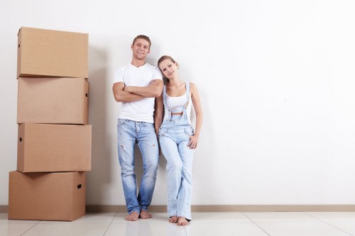 Student removals in Paddington with boxes and a moving van