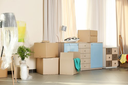 Removal truck loaded for a residential move in Paddington