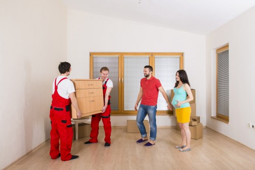 Office furniture pick-up in Paddington with desks and chairs