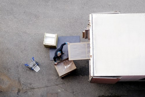 Reusable packing materials and sorted recyclables ready for processing