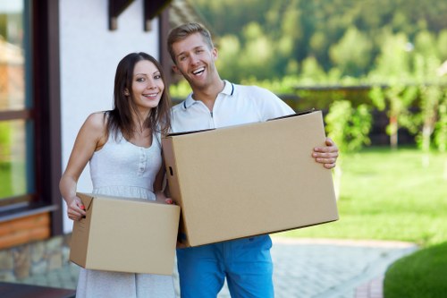 Secure loading of household items into a removals vehicle