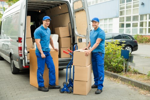 Safety-focused removal team managing access and protecting property surfaces