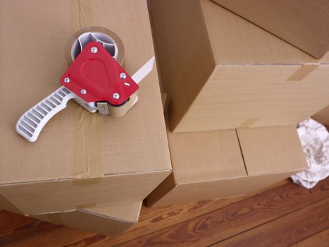 Fragile household items wrapped securely for transport during a Paddington move