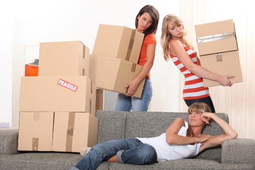 Professional movers handling a terrace house furniture removal in Paddington