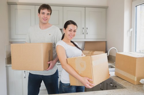 Team member assessing a removals issue with care and attention